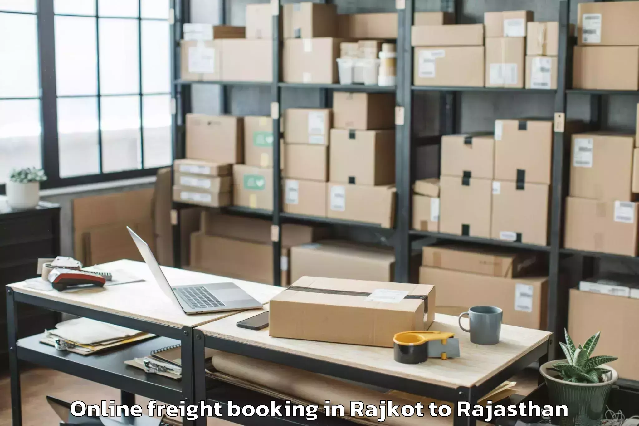 Top Rajkot to Pratap University Jaipur Online Freight Booking Available